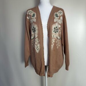 Vintage Dainty Floral Embroidered Sweater